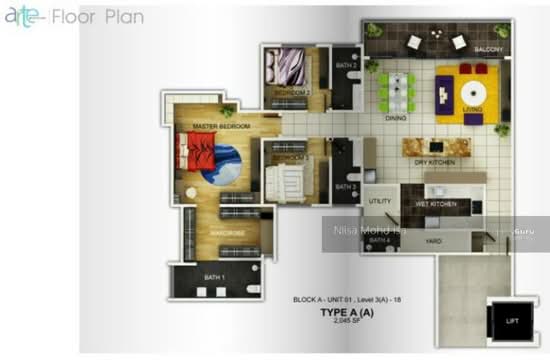 Arte Condominium - Floor Plan - iProperty.com.my