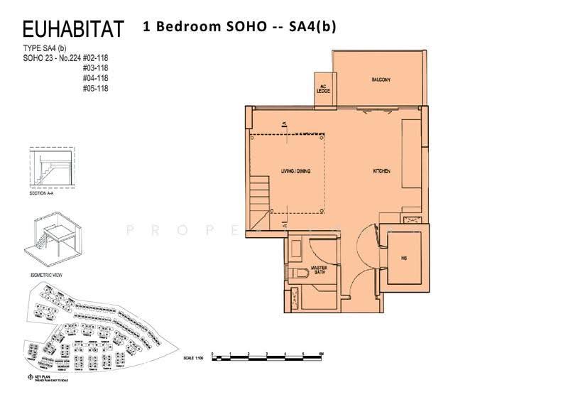 Euhabitat, 332 Jalan Eunos, Eunos / Geylang / Paya Lebar, 1 Bedroom, 517 sqft, Condominium For Sale, by Jonah (JT) Tan, 500285463 - 2D - PropertyGuru.com.sg