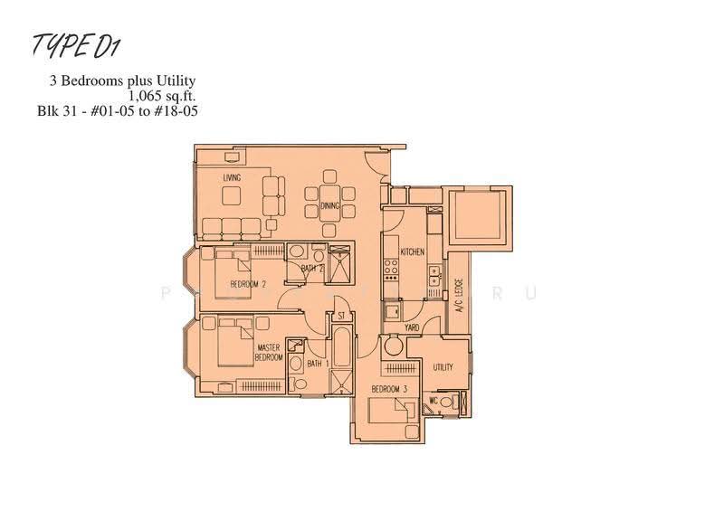 Evergreen Park, 31 Hougang Avenue 7, Hougang / Punggol / Sengkang, 3 Bedrooms, 1,066 sqft, Condominium For Sale, by Ernest Phua, 500275602 - 2D - PropertyGuru.com.sg