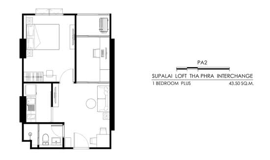 Supalai Loft Thaphra Interchange : ศุภาลัย ลอฟท์ ท่าพระ-อินเตอร์เชนจ์ - Floor Plan