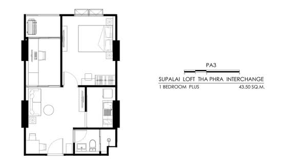 Supalai Loft Thaphra Interchange : ศุภาลัย ลอฟท์ ท่าพระ-อินเตอร์เชนจ์ - Floor Plan