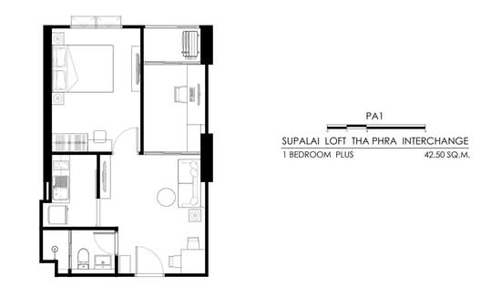 Supalai Loft Thaphra Interchange : ศุภาลัย ลอฟท์ ท่าพระ-อินเตอร์เชนจ์ - Floor Plan