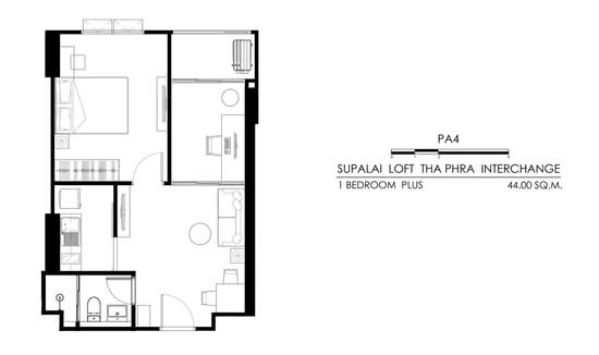 Supalai Loft Thaphra Interchange : ศุภาลัย ลอฟท์ ท่าพระ-อินเตอร์เชนจ์ - Floor Plan