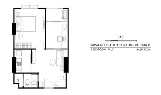 Supalai Loft Thaphra Interchange : ศุภาลัย ลอฟท์ ท่าพระ-อินเตอร์เชนจ์ - Floor Plan
