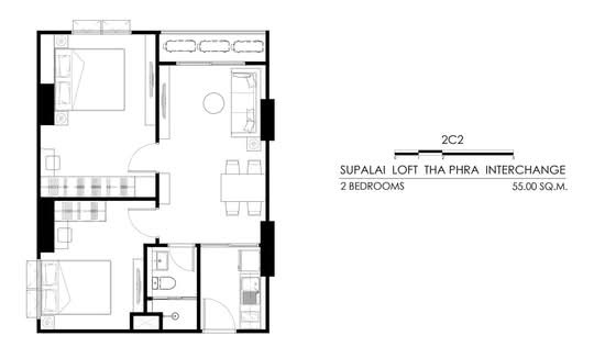 Supalai Loft Thaphra Interchange : ศุภาลัย ลอฟท์ ท่าพระ-อินเตอร์เชนจ์ - Floor Plan