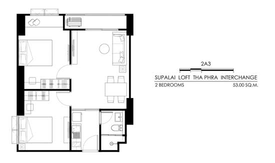 Supalai Loft Thaphra Interchange : ศุภาลัย ลอฟท์ ท่าพระ-อินเตอร์เชนจ์ - Floor Plan