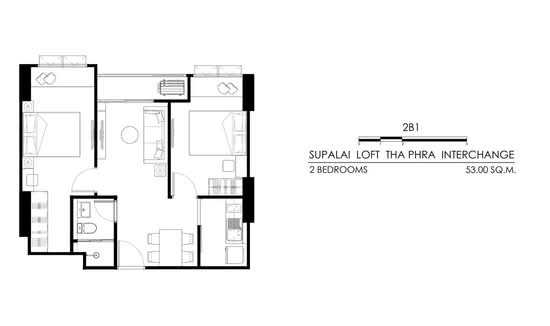 Supalai Loft Thaphra Interchange : ศุภาลัย ลอฟท์ ท่าพระ-อินเตอร์เชนจ์ - Floor Plan