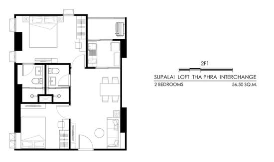 Supalai Loft Thaphra Interchange : ศุภาลัย ลอฟท์ ท่าพระ-อินเตอร์เชนจ์ - Floor Plan