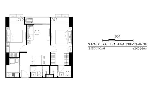 Supalai Loft Thaphra Interchange : ศุภาลัย ลอฟท์ ท่าพระ-อินเตอร์เชนจ์ - Floor Plan
