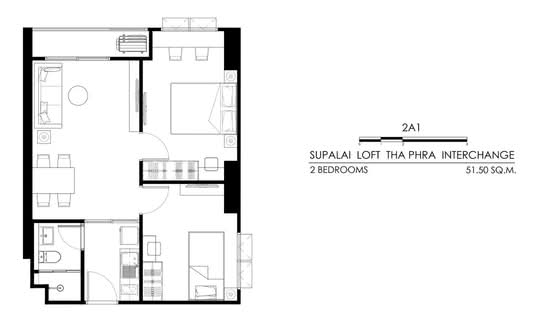 Supalai Loft Thaphra Interchange : ศุภาลัย ลอฟท์ ท่าพระ-อินเตอร์เชนจ์ - Floor Plan