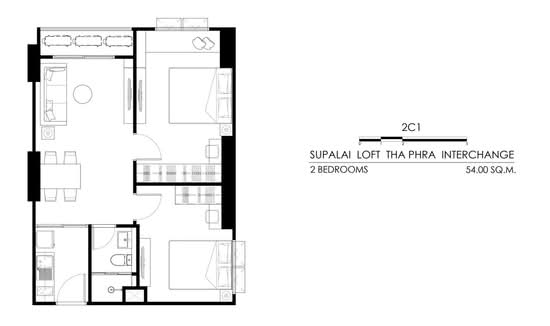 Supalai Loft Thaphra Interchange : ศุภาลัย ลอฟท์ ท่าพระ-อินเตอร์เชนจ์ - Floor Plan
