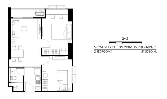 Supalai Loft Thaphra Interchange : ศุภาลัย ลอฟท์ ท่าพระ-อินเตอร์เชนจ์ - Floor Plan