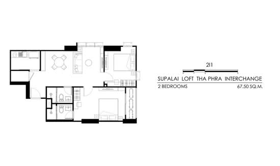 Supalai Loft Thaphra Interchange : ศุภาลัย ลอฟท์ ท่าพระ-อินเตอร์เชนจ์ - Floor Plan