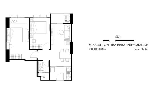 Supalai Loft Thaphra Interchange : ศุภาลัย ลอฟท์ ท่าพระ-อินเตอร์เชนจ์ - Floor Plan