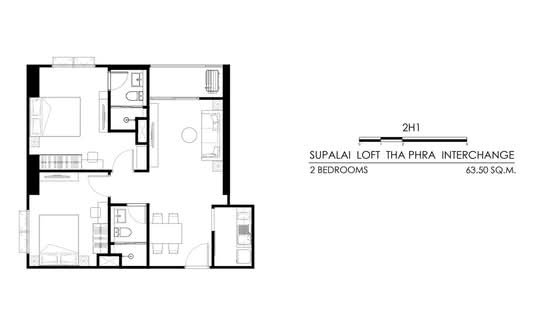 Supalai Loft Thaphra Interchange : ศุภาลัย ลอฟท์ ท่าพระ-อินเตอร์เชนจ์ - Floor Plan