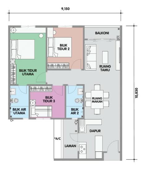 Residensi Pauh Permai - Floor Plan - iProperty.com.my