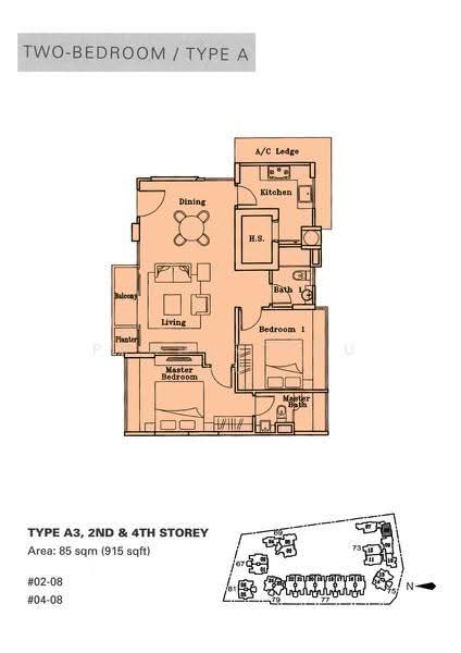 Fontaine Parry, 73 Poh Huat Road, Hougang / Punggol / Sengkang, 2 Bedrooms, 915 sqft, Condominium For Rent, by Priscilla Kang Swee Cheng, 60027406 - 2D - PropertyGuru.com.sg