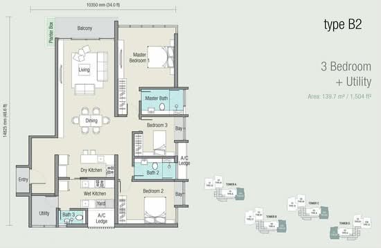 LaCosta @ Sunway South Quay - Floor Plan - iProperty.com.my