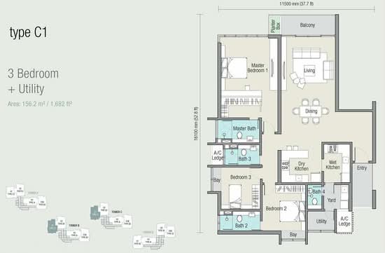 LaCosta @ Sunway South Quay - Floor Plan - iProperty.com.my