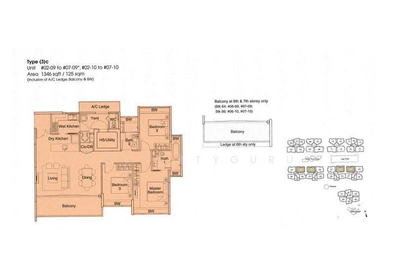 The Gale, 66 Flora Road, Changi Airport / Changi Village, 3 Bedrooms, 1,346 sqft, Condominium For Sale, by YT Tan (陈永达), 500294175 - 2D - PropertyGuru.com.sg
