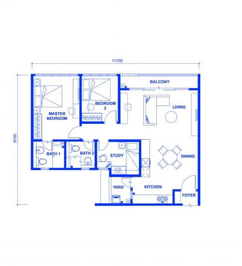 Austin Regency (Pangsapuri Austin Perdana) - Floor Plan - iProperty.com.my