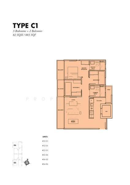 Garden Park Residences, 25 Lorong M Telok Kurau, East Coast / Marine Parade, 3 Bedrooms, 883 sqft, Apartment For Rent, by Timothy Chew, 500233431 - 2D - PropertyGuru.com.sg