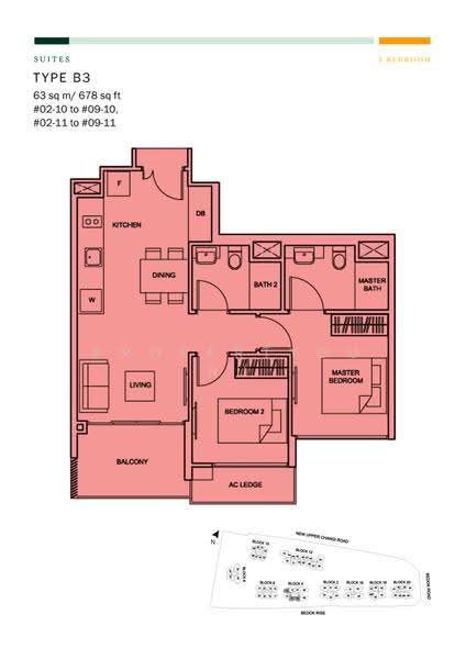 The Glades, 4 Bedok Rise, Bedok / Upper East Coast, 2 Bedrooms, 678 sqft, Condominium For Sale, by HT Lee, 500282809 - 2D - PropertyGuru.com.sg