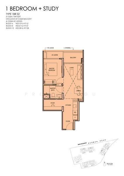 Grand Dunman, 8 Dunman Road, East Coast / Marine Parade, 2 Bedrooms, 549 sqft, Condominium For Rent, by Bendy Ho, 500273525 - 2D - PropertyGuru.com.sg