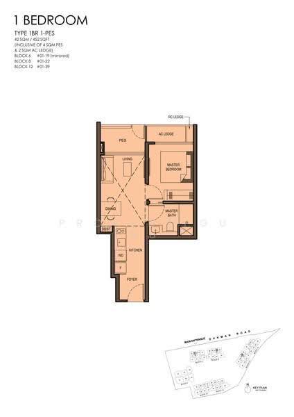 Grand Dunman, 6 Dunman Road, East Coast / Marine Parade, 1 Bedroom, 452 sqft, Condominium For Sale, by Caleb Peh, 500173624 - 2D - PropertyGuru.com.sg