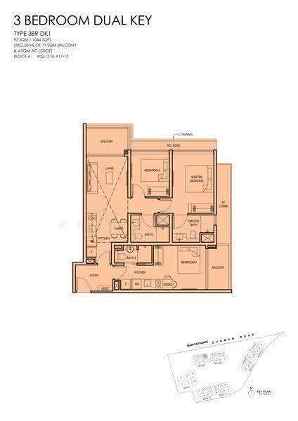 Grand Dunman, 6 Dunman Road, East Coast / Marine Parade, 3 Bedrooms, 1,044 sqft, Condominium For Rent, by Elaine Teo, 500280767 - 2D - PropertyGuru.com.sg