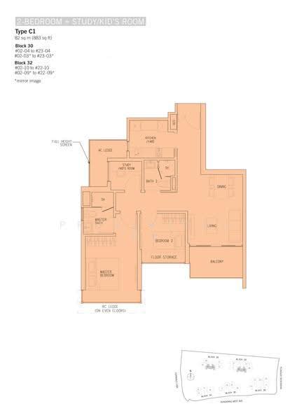 H2O Residences, 38 Fernvale Link, Seletar / Yio Chu Kang, 2 Bedrooms, 883 sqft, Condominium For Sale, by Eric Tay CK, 500134463 - 2D - PropertyGuru.com.sg