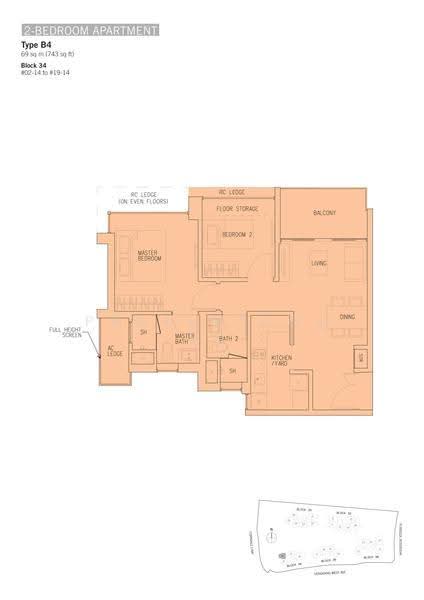 H2O Residences, 34 Fernvale Link, Seletar / Yio Chu Kang, 2 Bedrooms, 743 sqft, Condominium For Sale, by Travis Seah, 500285536 - 2D - PropertyGuru.com.sg