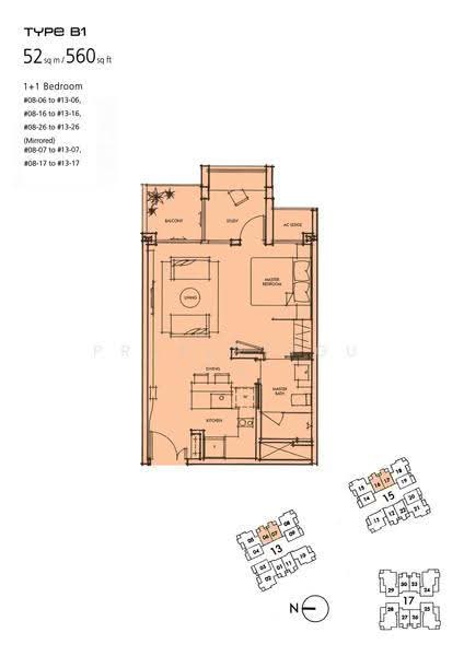 Katong Regency, 13 Tanjong Katong Road, East Coast / Marine Parade, 1 Bedroom, 560 sqft, Condominium For Sale, by Angie Yap, 500288229 - 2D - PropertyGuru.com.sg