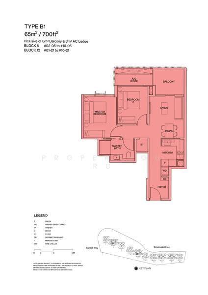 KI Residences At Brookvale, 2 Brookvale Drive, Clementi Park / Upper Bukit Timah, 2 Bedrooms, 700 sqft, Condominium For Sale, by Bunz Bao, 500278187 - 2D - PropertyGuru.com.sg