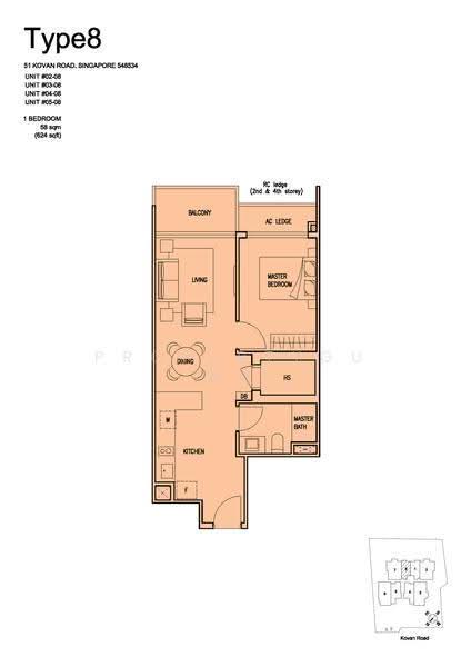 Kovan Jewel, 51 Kovan Road, Hougang / Punggol / Sengkang, 1 Bedroom, 624 sqft, Condominium For Sale, by Rosemary Ho, 500287738 - 2D - PropertyGuru.com.sg