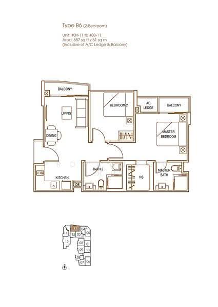 La Brisa, 50 Lorong 28 Geylang, Eunos / Geylang / Paya Lebar, 2 Bedrooms, 650 sqft, Condominium For Rent, by Keith Tok, 24427386 - 2D - PropertyGuru.com.sg