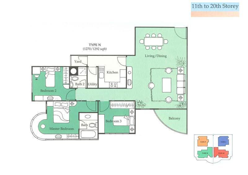 La Crystal, 160 Killiney Road, Orchard / River Valley, 3 Bedrooms, 1,259 sqft, Condominium For Rent, by Veronica Fong, 22064103 - 2D - PropertyGuru.com.sg