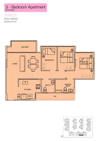 La Fiesta, Sengkang Square, Hougang / Punggol / Sengkang, 3 Bedrooms, 893 sqft, Condominium For Rent, by Taufik Hussein, 23195833 - 2D - PropertyGuru.com.sg