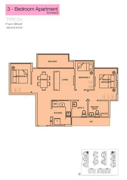 La Fiesta, 74 Sengkang Square, Hougang / Punggol / Sengkang, 3 Bedrooms, 829 sqft, Condominium For Sale, by Wong Li Ting, 500279466 - 2D - PropertyGuru.com.sg