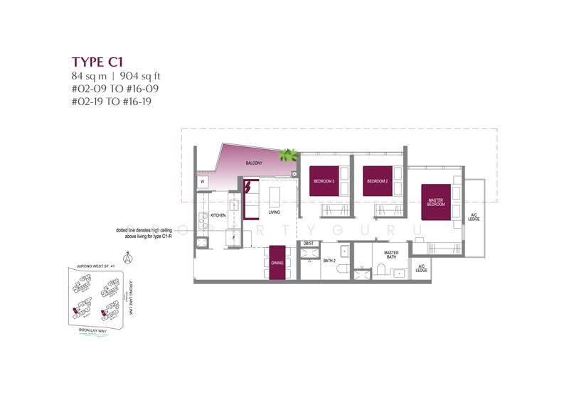 Lake Grande, 2 Jurong Lake Link, Boon Lay / Jurong / Tuas, 3 Bedrooms, 904 sqft, Condominium For Sale, by Kai Ming Ong, 500284229 - 2D - PropertyGuru.com.sg