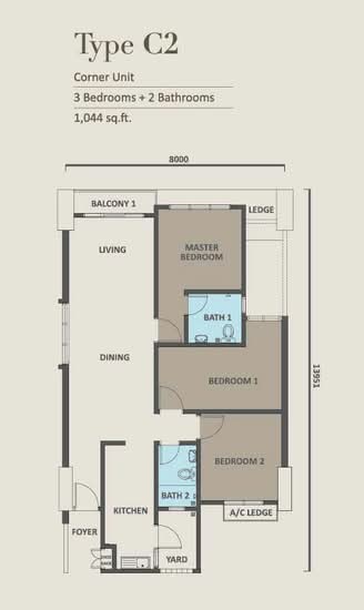 Palm Garden Apartment - Floor Plan - iProperty.com.my