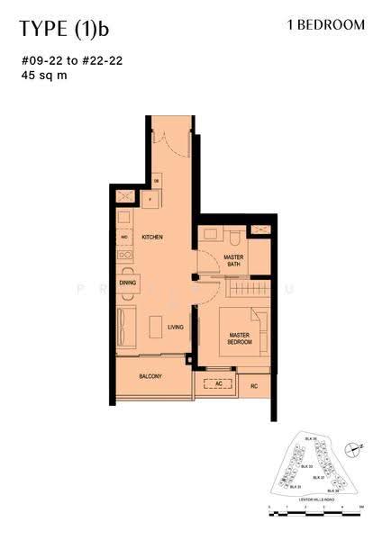 Lentor Hills Residences, Lentor Hills Road (Parcel A), Ang Mo Kio, Mandai / Upper Thomson, 1 Bedroom, 484 sqft, Apartment For Sale, by Ray Peh, 60072687 - 2D - PropertyGuru.com.sg