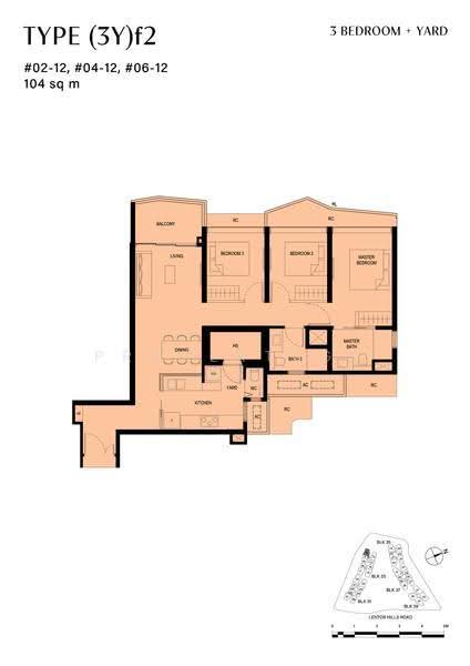 Lentor Hills Residences, Lentor Hills Road (Parcel A), Ang Mo Kio, Mandai / Upper Thomson, 3 Bedrooms, 1,119 sqft, Condominium For Sale, by Chang Weng Kong, 500279035 - 2D - PropertyGuru.com.sg