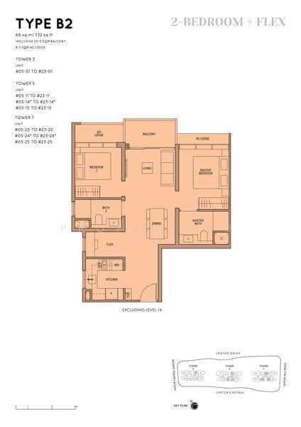 Lentor Modern, 5 Lentor Central, Mandai / Upper Thomson, 2 Bedrooms, 732 sqft, Condominium For Rent, by Dayna Ong, 500274479 - 2D - PropertyGuru.com.sg