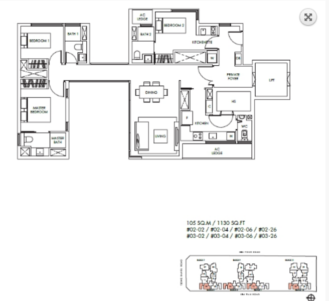 Highline Residences, 3 Kim Tian Road, 3 Bedrooms, 1,130 sqft, Condominium For Sale, by Tee Chee Siang, 500102271 - PropertyGuru.com.sg