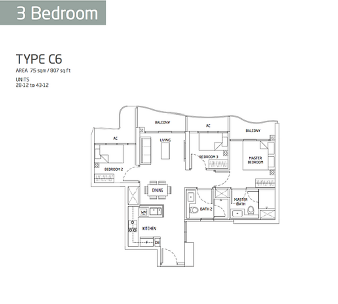 Queens Peak, 1 Dundee Road, 3 Bedrooms, 807 sqft, Condominium For Sale, by Nigel Lim, 500234520 - PropertyGuru.com.sg