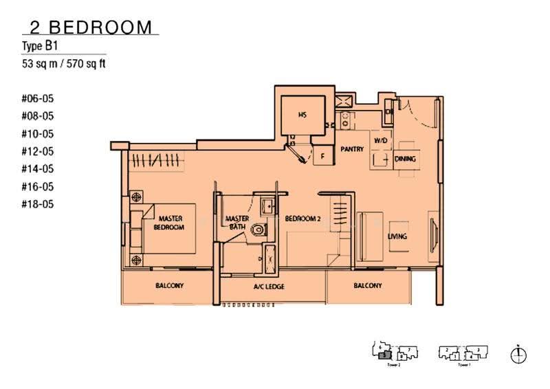 The Line@Tanjong Rhu, 6 Tanjong Rhu Road, East Coast / Marine Parade, 2 Bedrooms, 570 sqft, Condominium For Sale, by Silas Tan 陈敬良, 500278219 - 2D - PropertyGuru.com.sg