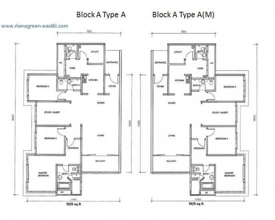 Riana Green East - Floor Plan - iProperty.com.my