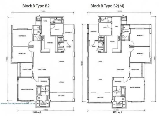 Riana Green East - Floor Plan - iProperty.com.my