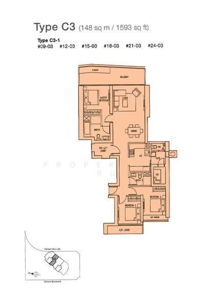 Marina Bay Suites, 3 Central Boulevard, Boat Quay / Raffles Place / Marina, 3 Bedrooms, 1,593 sqft, Apartment For Sale, by Betty Chandra, 500291835 - 2D - PropertyGuru.com.sg